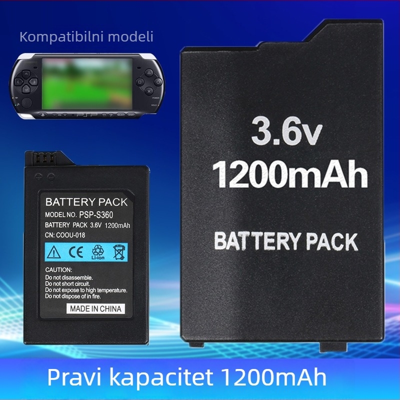 PSP2000/3000 baterija s ugrađenim kapacitetom 1200mAh – model PSP-S110 (litij)