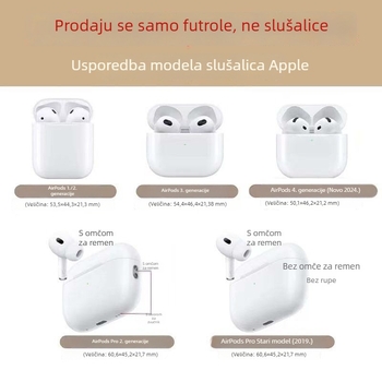 Hfill silikonska futrola za AirPods Pro 2. i 3. generaciju te AirPods 4 – futrola s mekanim kućištem, karikatura stil Apple