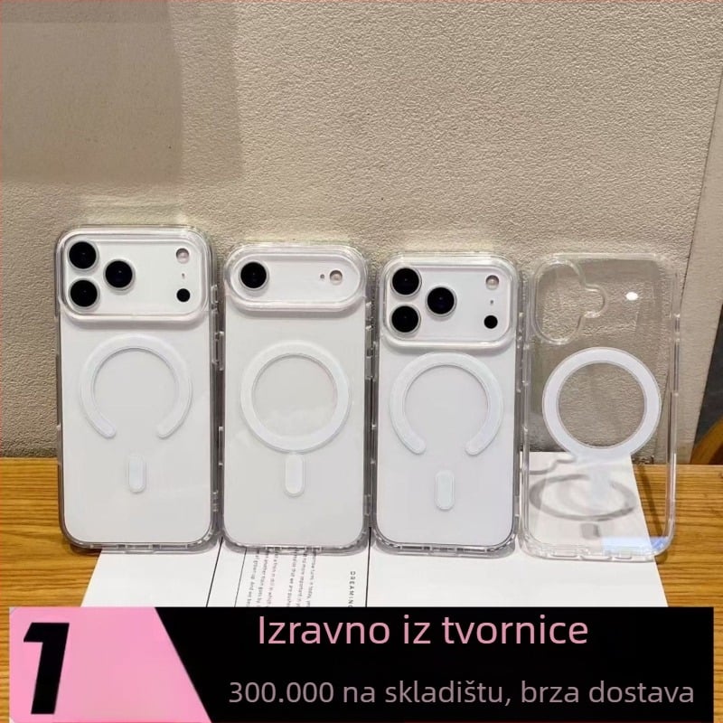 Kućište za telefon s MagSafe – potpuno pokriće, minimalistički dizajn, akrilni materijal, zaštita od pada, reljefna obrada