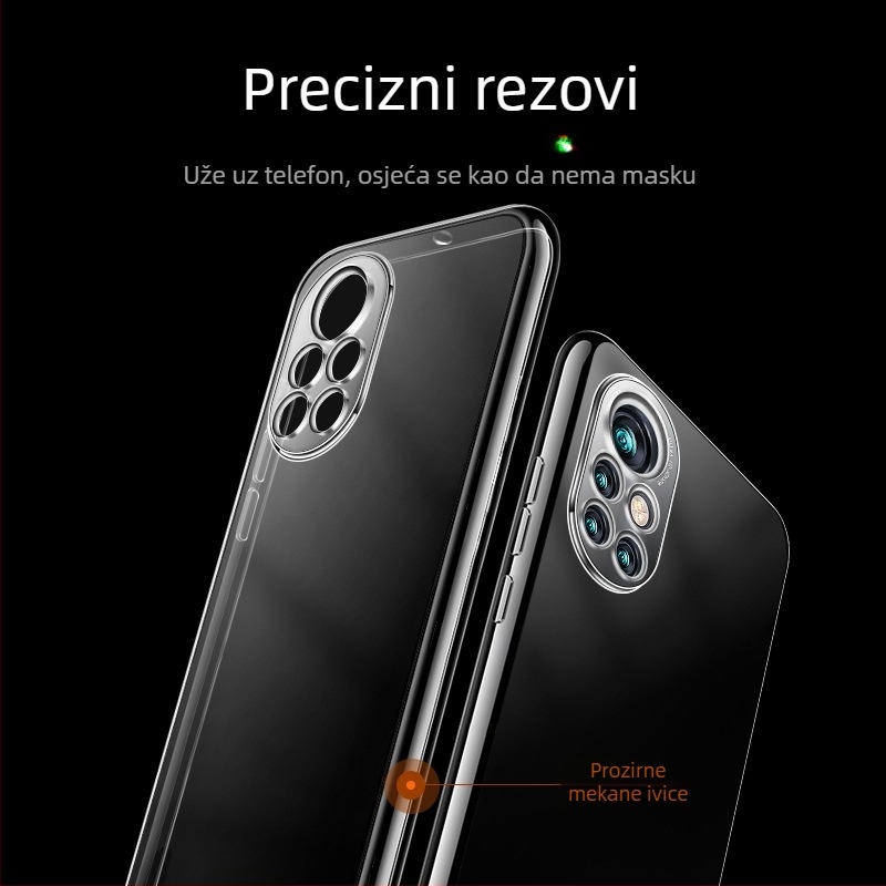 Prozirna silikon zaštitna futrola za Huawei Nova 8 seriju – zaštita od pada za Nova 8, Nova 8 Pro, Nova 8 SE