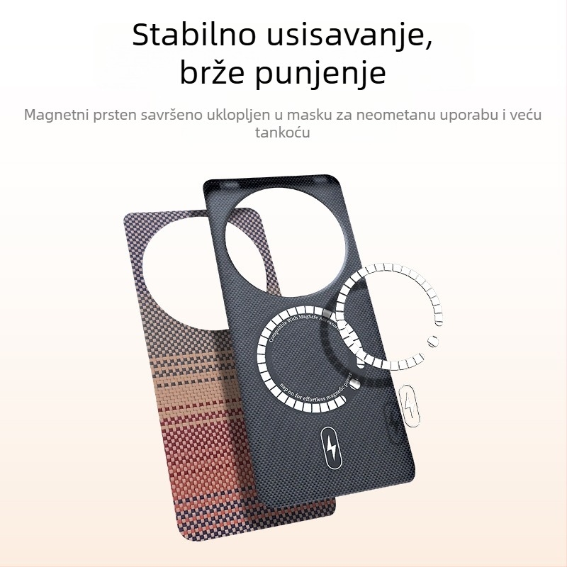 Kućište Huawei Mate70 Pro od Kevlar aramidnih vlakana, tvrdo, toplo presovanje, prilagodljivo, otporno na abraziju
