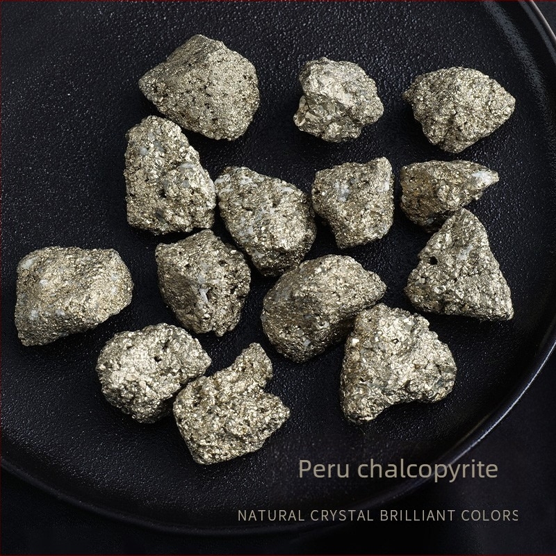Kristalni uzorak bakrene rude s prirodnim piritetom i chalcopyritom – sirovi kamen za znanstvenu edukaciju, 0.02 kg, od Ah peng crystal crafts