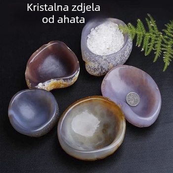 Ahatna zdjela — moderni minimalistički dizajn, kristalni materijal, originalna kamena rezba; pogodno kao poklon za putna sjećanja i novi dom (Materijal: agat; Kategorija: ahatna zdjela; Stil: moderni; Tip materijala: kristal; Prigode: putna sjećanja, novi 