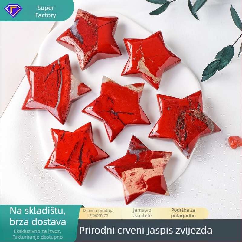 Kristalna zvijezda s pet točaka – dekorativni predmet (Brand: Apeng Crystal Crafts; Kategorija: Kristalni sirovi kamen; Materijal: Kristal; Stil: Moderna jednostavnost; Pakiranje: PP vrećica, pojedinačno pakirano)