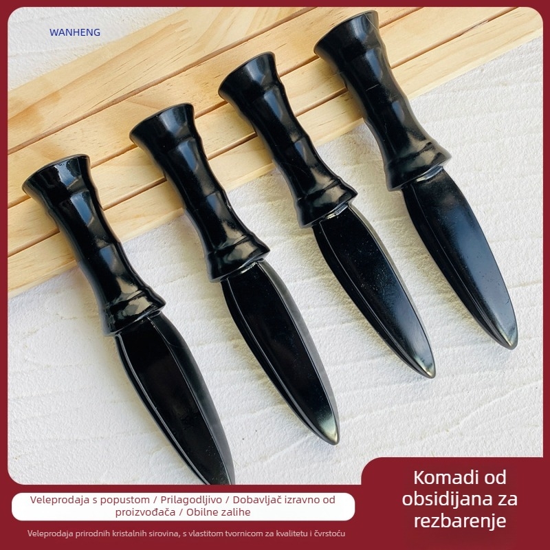 Kristalni kinžal ukras, ručno rezbareni predmet za dom i ured