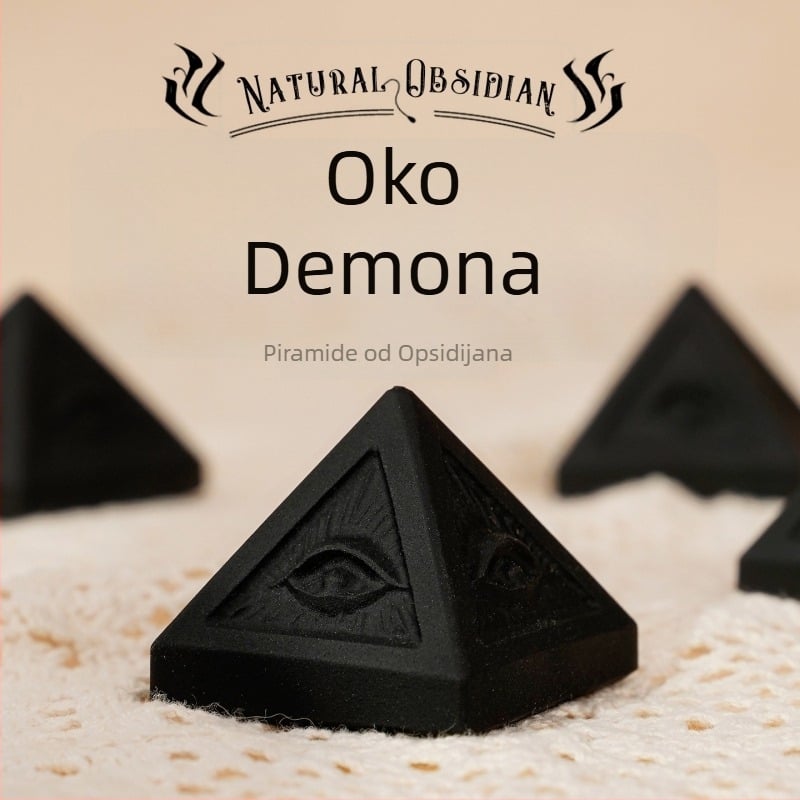 Prirodni kristalni obsidijan – Đavolje oko, izrezbani kamen ukras, mineralni uzorak, dar