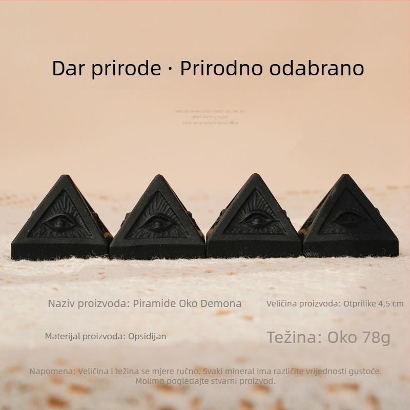 Prirodni kristalni obsidijan – Đavolje oko, izrezbani kamen ukras, mineralni uzorak, dar