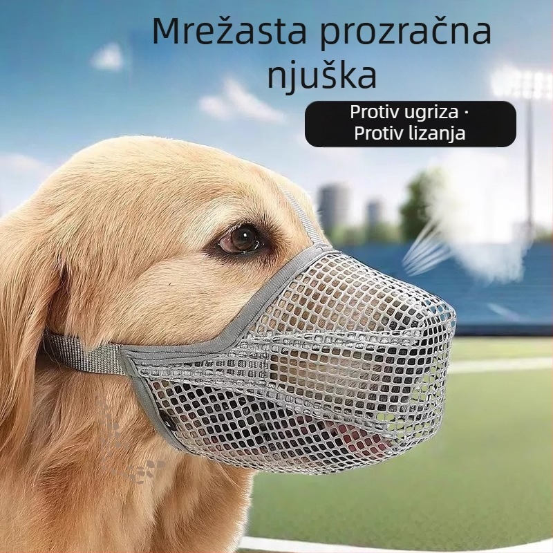 Velika maska za pse koja sprječava jedenje, grizenje i lajanje; pogodna za Border Collie, Zlatni retriever i Labrador.