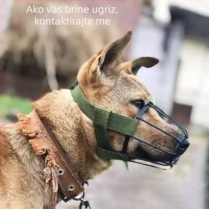 Metalni pseći njušak, protiv ugriza, omogućuje ispijanje vode, za velike i srednje pse