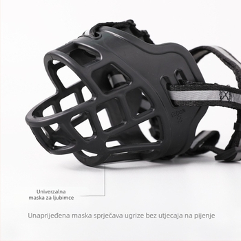 Pasja muzzla, prilagodljiva plastična, protiv ugriza, protiv lajanja, protiv jedenja, zaštitna maska za kućne ljubimce, Marka: Pipi Tao, 240 kom./kutija