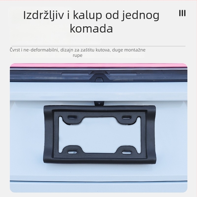 Univerzalni EVA okvir za registracijsku pločicu, dizajn protiv sudara, prilagodljiv (Materijal: EVA; Kompatibilnost: Univerzalna; Prilagodba: Da)