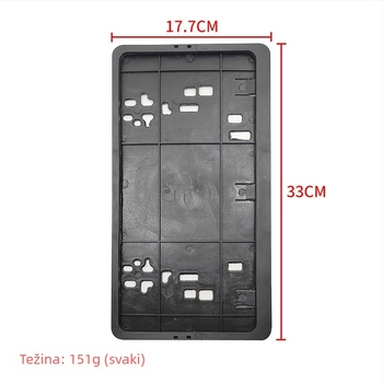 Držač za registarsku pločicu automobila s izolacijom zvuka i jastučićem za ublažavanje vibracija — Model GM002; Materijal: Plastika; Tip: GM002; Priloženo broj GM002; Marka: Xinrui taixuan