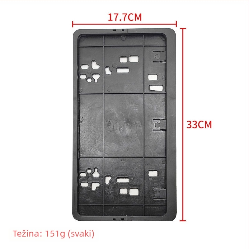 Držač za registarsku pločicu automobila s izolacijom zvuka i jastučićem za ublažavanje vibracija — Model GM002; Materijal: Plastika; Tip: GM002; Priloženo broj GM002; Marka: Xinrui taixuan