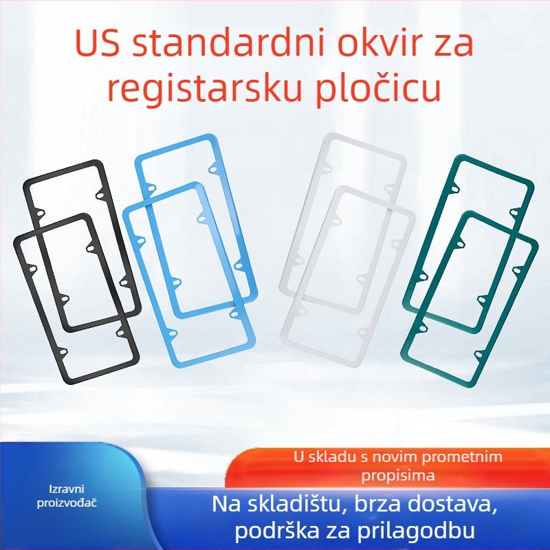 Okvir za registarske pločice, nehrđajući čelik, marka Tianpeng, dodatak br. 01