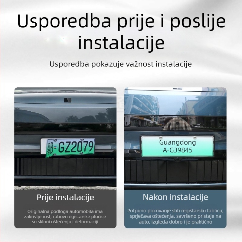 Kromirana okvir registarske tablice za Lynk & Co 900 – sveobuhvatna zaštita, vanjski dio koji ne blokira kameru