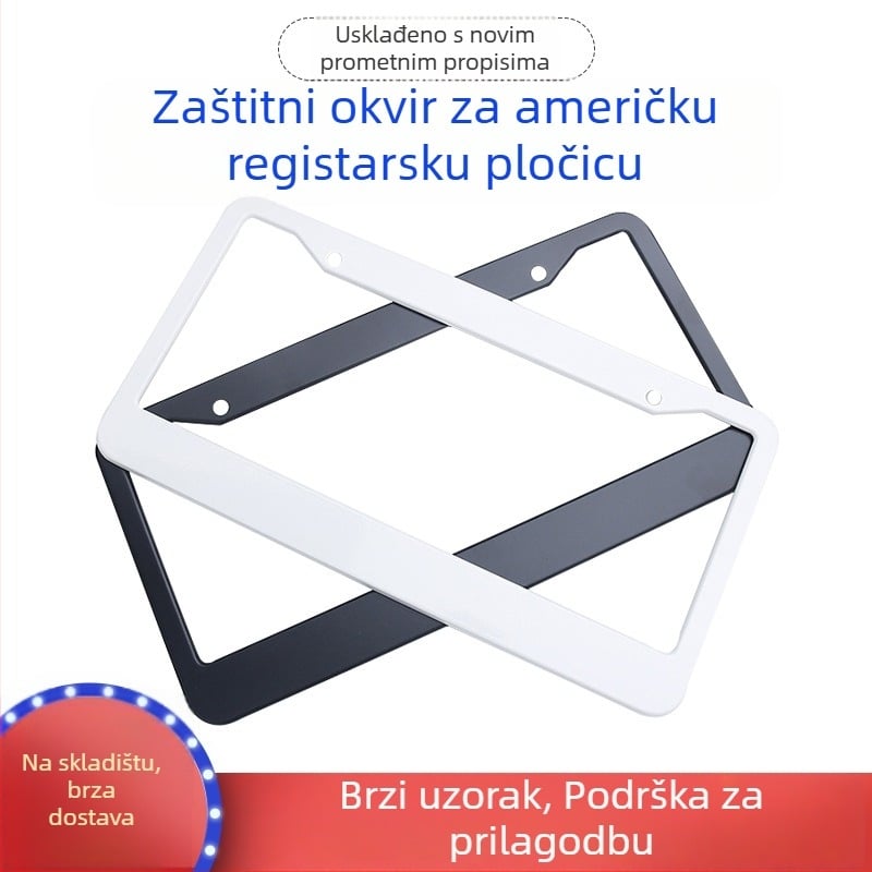 Okvir za registarsku pločicu od aluminijske legure - dvostruke rupe, univerzalni, model SY, marka Senyan