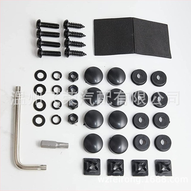 Feirong 304 nehrđajući čelik — okvir za američku registarsku ploču sa vijcima i kopčom, univerzalna kompatibilnost