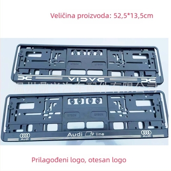 Držač registarske pločice, Europski standard, PP plastika, model XY, tip Xianyang, dio LG, ovlaštena privatna marka