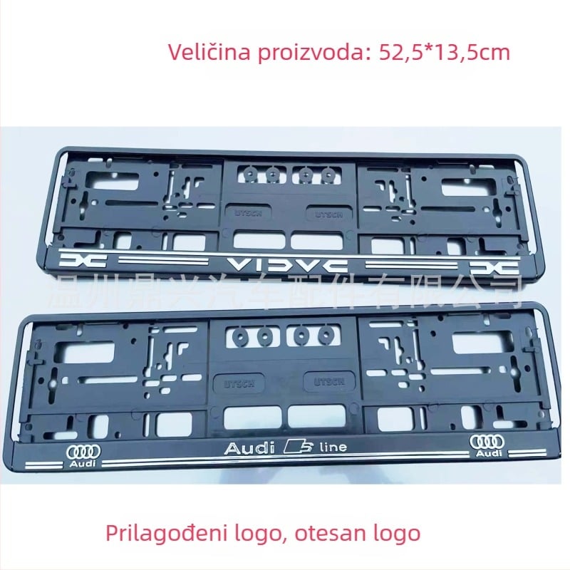 Držač registarske pločice, Europski standard, PP plastika, model XY, tip Xianyang, dio LG, ovlaštena privatna marka