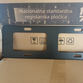 Uski bezokvirni okvir za registarske pločice – aluminijska legura, prilagodljiv