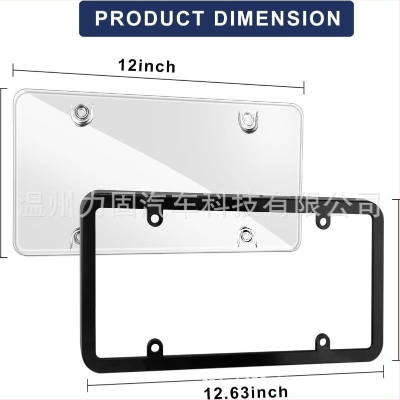 Okvir za registarsku pločicu automobila s prozirnim pokrovom – Model XY – Materijal: plastika+PC – Tip: Sinyang – Kompatibilno s stranim modelima – Broj dijela LG