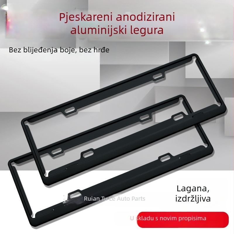 Okvir za registarsku pločicu od magnezijsko-aluminijskog legura, s 4 rupa, veličina 455x165 mm