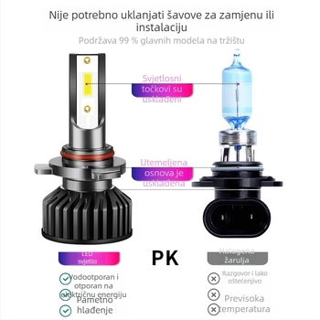 Auto LED žarulje za farove, 12V, visok/niži snop, prednje svjetlo za maglu, Ultra Bright PRO