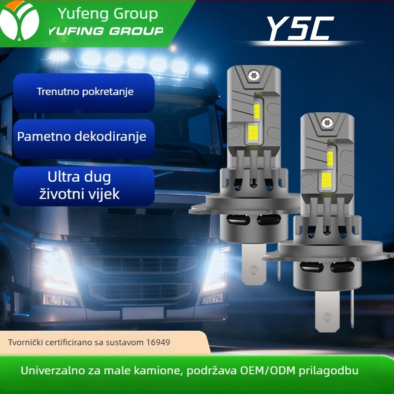 LED prednje svjetlo za auto Plug-in, 1:1 replika halogene lampe, montaža bez oštećenja, dvostruka bakrena cijev, integrirani daleki i blizu snop, H4, svjetlo za maglu H8