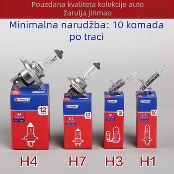 H3 LED auto prednja svjetiljka – 55/100 W, 12/24 V, 6000 lm, stakleni poklopac lampe