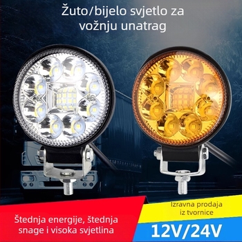 Kamionski LED reflektor za vožnju unatrag, 12/24V, 6W, aluminijsko kućište, 12 LED