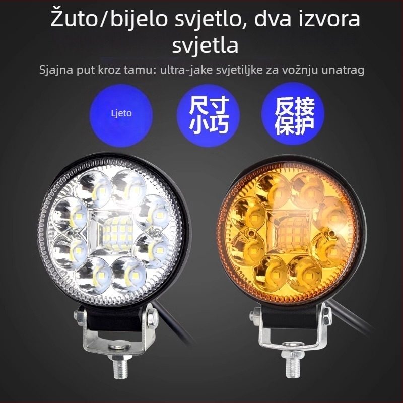 Kamionski LED reflektor za vožnju unatrag, 12/24V, 6W, aluminijsko kućište, 12 LED