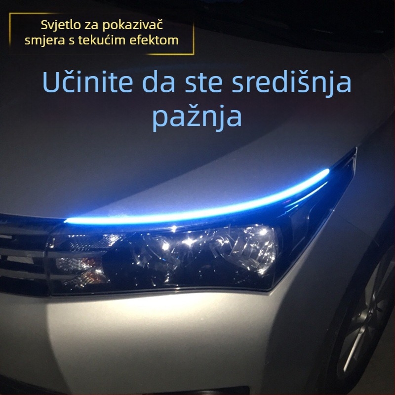 Nova ultra-tanka vanjska svjetlosna vodilica, dvobojni pokazivač smjera i dnevno svjetlo, tekući efekt obrva i dekorativno svjetlo prednje svjetiljke za maglu