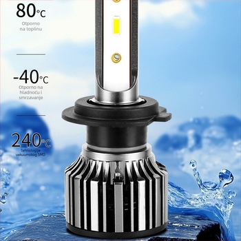Mini ugrađeni CSP LED automobilska svjetla, H11/9005, IP68 vodootporan, 24W 12V, 4800 lm, vijek trajanja 50000h, univerzalna kompatibilnost