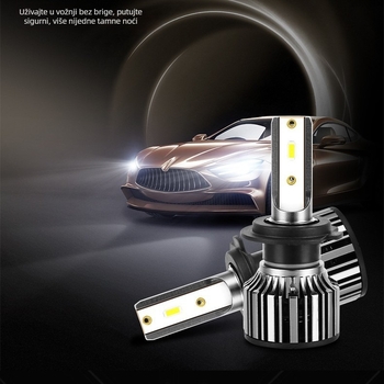 Mini ugrađeni CSP LED automobilska svjetla, H11/9005, IP68 vodootporan, 24W 12V, 4800 lm, vijek trajanja 50000h, univerzalna kompatibilnost