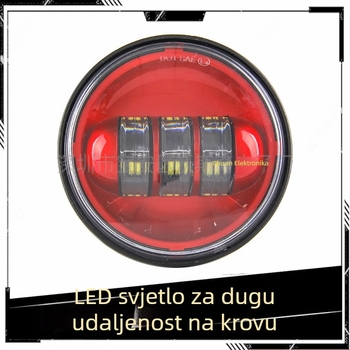 Prednje LED svjetlo za maglu, 30W, 1400 lm, 12-24V, lijevano aluminijsko, kompatibilno s Harley-Davidson Road King Fat Boy