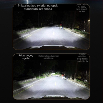 320W LED far automobila, kompatibilan s H7/H4, tri bakrena cijev, avion aluminij, visok i nizak snop, 9-36V