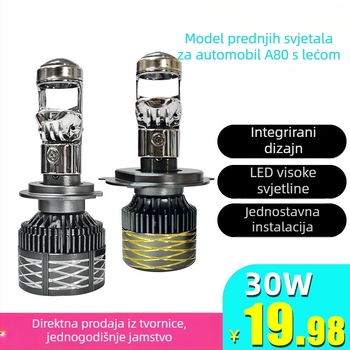 A80 LED prednja svjetla za auto – visoko intenzivni projektor, univerzalna kompatibilnost