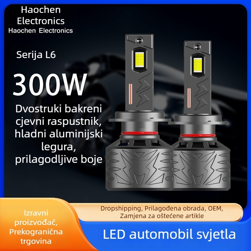 L6 serija LED prednje svjetlo automobila - 24.000 LM, 12V, IP68, aluminijska legura