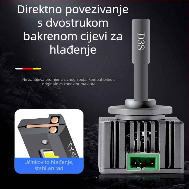 LED automobilska prednja svjetla iz D serije, direktni priključak, kompatibilno s D1S/D2S/D3S/D4S/D8S (leća D2R/D1R), 55W, 12V, 12000 lm, IP67