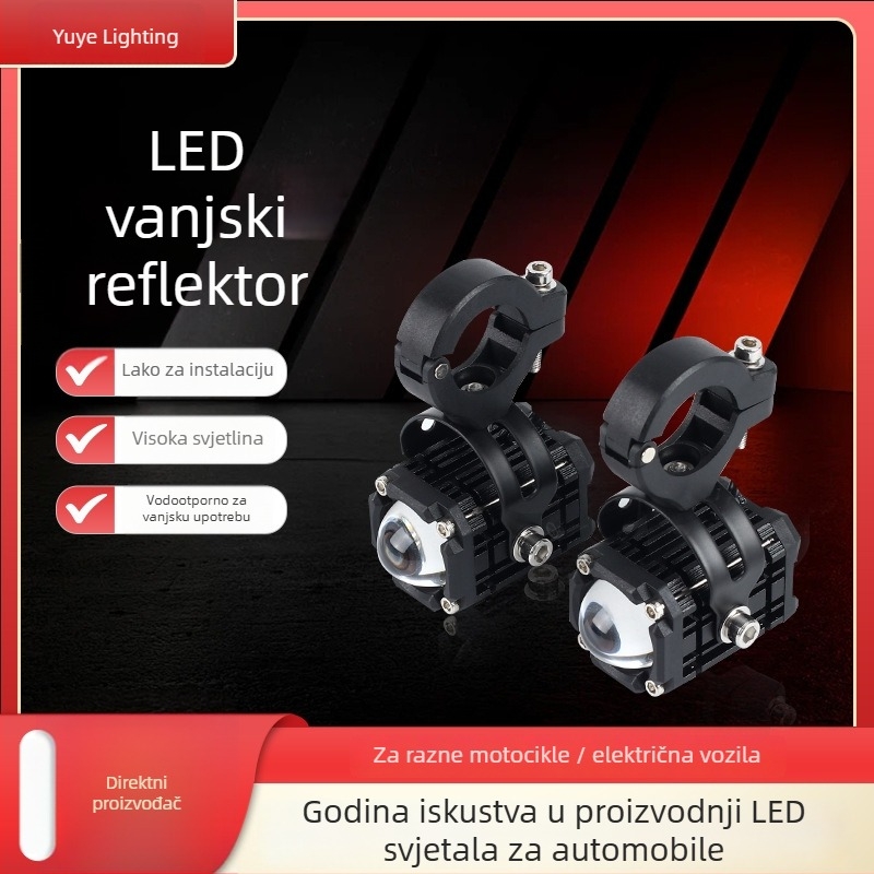 LED vanjski usmjereni svjetlo za motocikle i električna vozila, aluminijsko kućište, 12-80V, IP67, 4000 lm, LED izvor svjetla