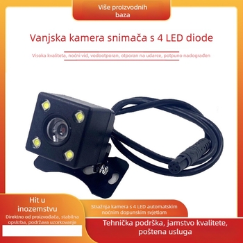 Zadnja kamera s pet-pinskim sučeljem, HD noćni pogled, 4 LED svjetla, digitalni video za auto DVR