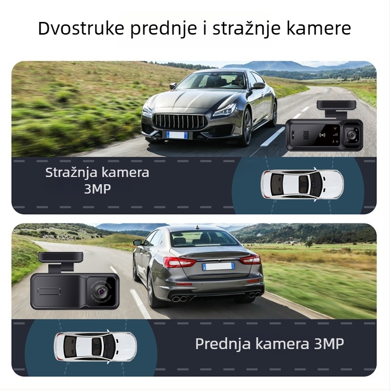 Automobilska kamera s dvostrukim lećama, daljinsko 4G pregled, GPS pozicioniranje i 24-satno snimanje