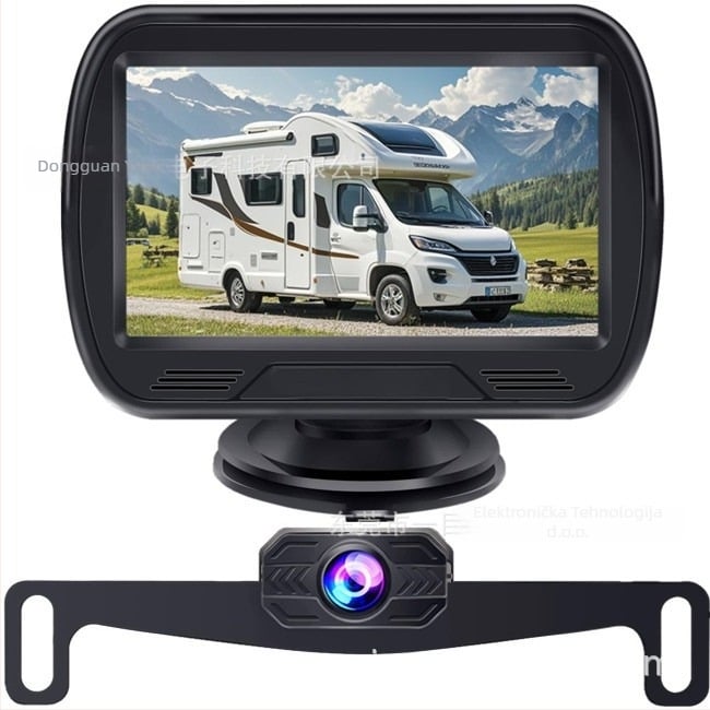 Kamera za retrovizor sa monitorom, 4,3-inčni zaslon, vodootporno noćno viđenje, univerzalna kompatibilnost, model K4301, 12V