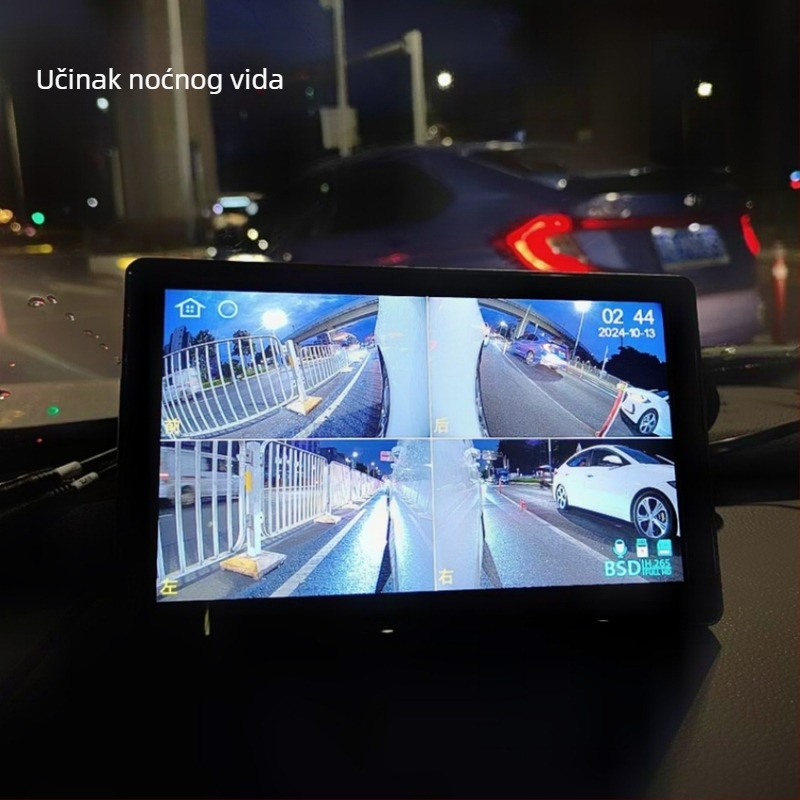 7-inčni automobilni retrovizor s dvostrukom lećom, prednja i stražnja integracija Dolphin, AHD 1080P