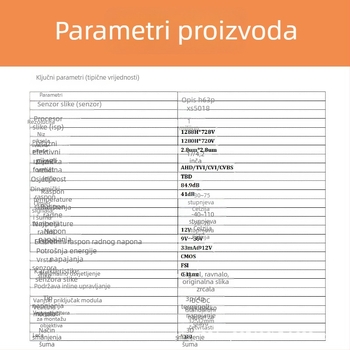 Auto kamera modul za stražnji pogled s HD slikom, noćni vid Starlight, AHD, 1280x720, 30fps, 360° podesivi, 12V, veličina modula 32x32 mm
