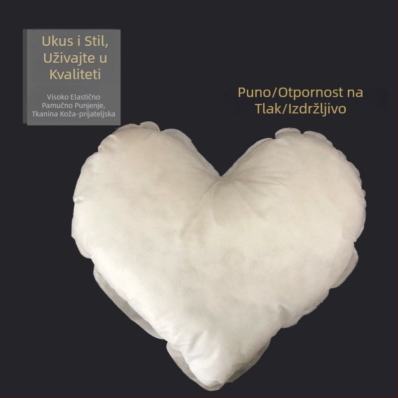 Jastuk u obliku srca Yinghe | Nadjev: poliester vlakno; Težina: 0,55–1,0 kg; Tkanina: kemijska vlakna