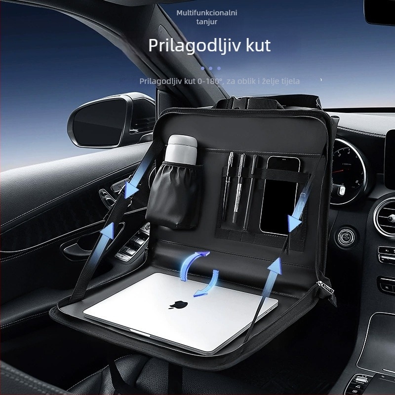 Tablica za volan automobila s držačem za prijenosno računalo i tablet; Višenamjenska, sklopiva; Ugradnja na zid; Materijal: Drugo; Univerzalna kompatibilnost