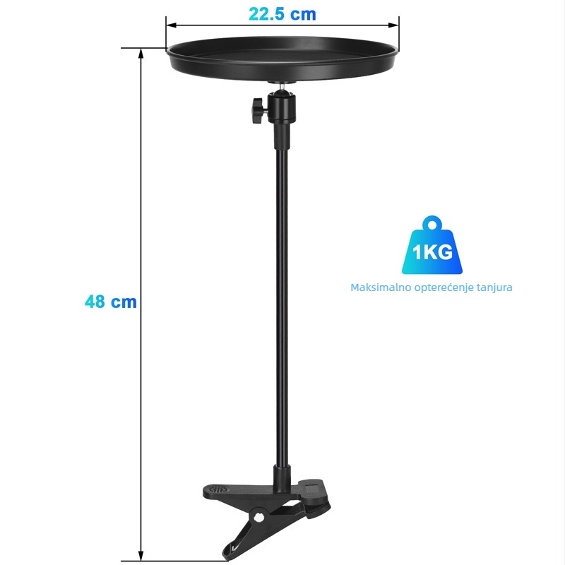 Automobilski držač tanjura i pladnja za napitke, unaprijeđeni višenamjenski model, Ying Ping, ABS + metal, model YP-0082L, kompatibilan s općim dijelovima