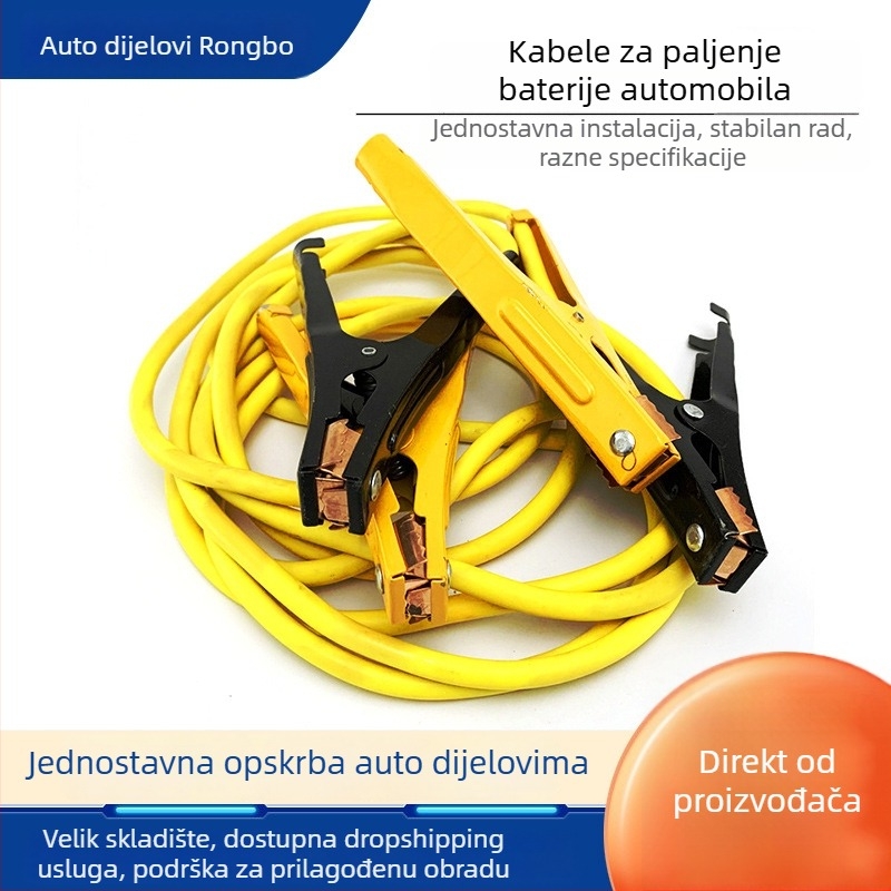 Kabel za pokretanje auto baterije s klipsama, izdržljivi jumper kabeli
