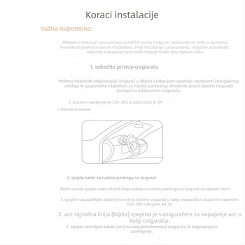 Dash kamera UP03 od 70Mai, za M500, nadzor parkiranja